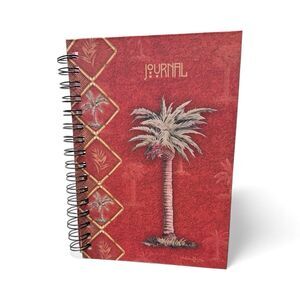 Martin Designs Journal Notebook Spiral Binding Palm Tree White Lined Pages